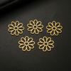 Teamer 5pcs Stainless Steel Charms Jewelry Making Evil Eye Flower Butterfly Geometric Charms Earring Necklace DIY Craft Supplies