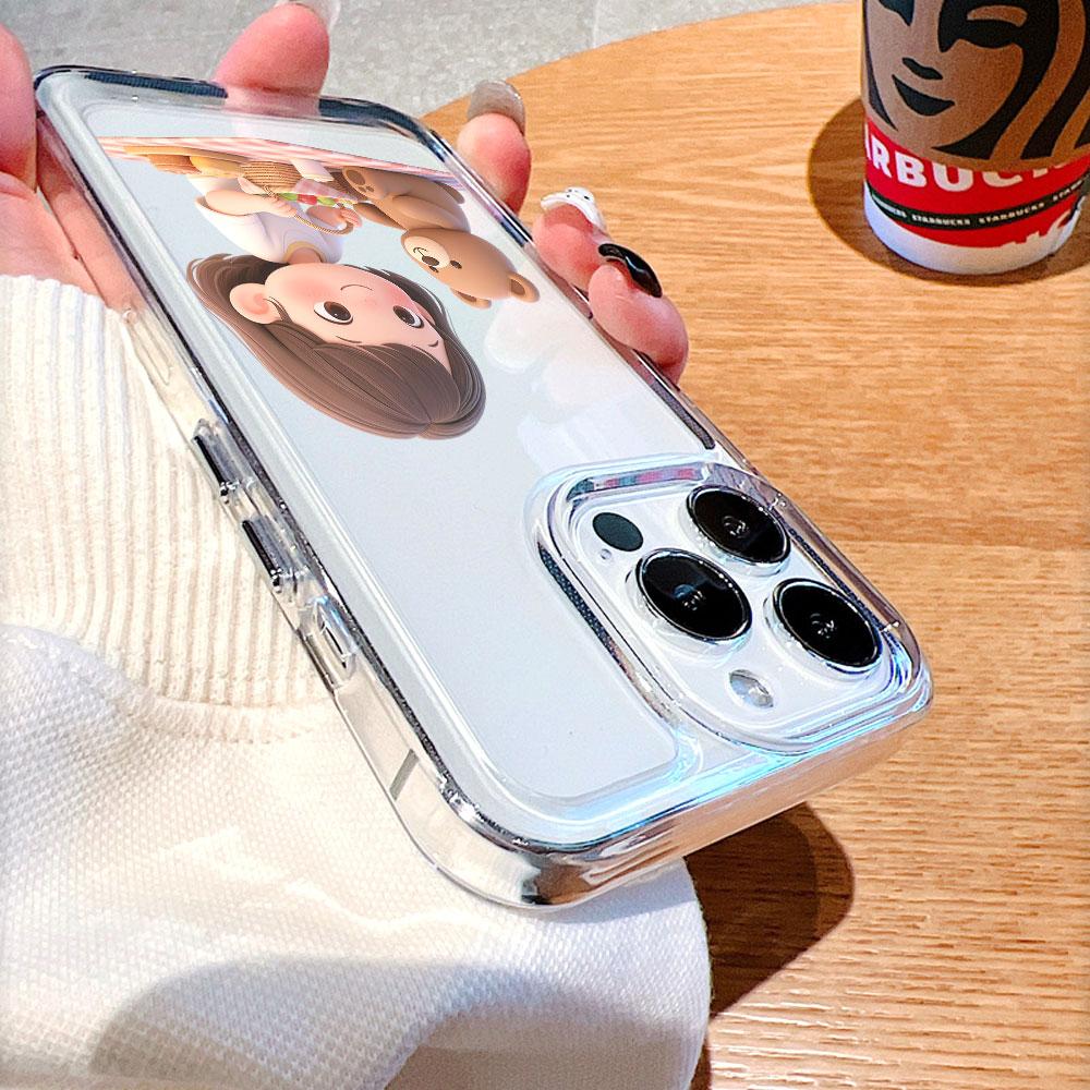 Girl Picnicking with Teddy Bear Phone Case for IPhone 14 15 16 17 13 12 11 Pro Max Plus 12 13 Mini TPU Protect Cover