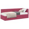 Corner Bed Frame with Mattress and Wall Mounted Headboard 2 Pcs Green Velvet