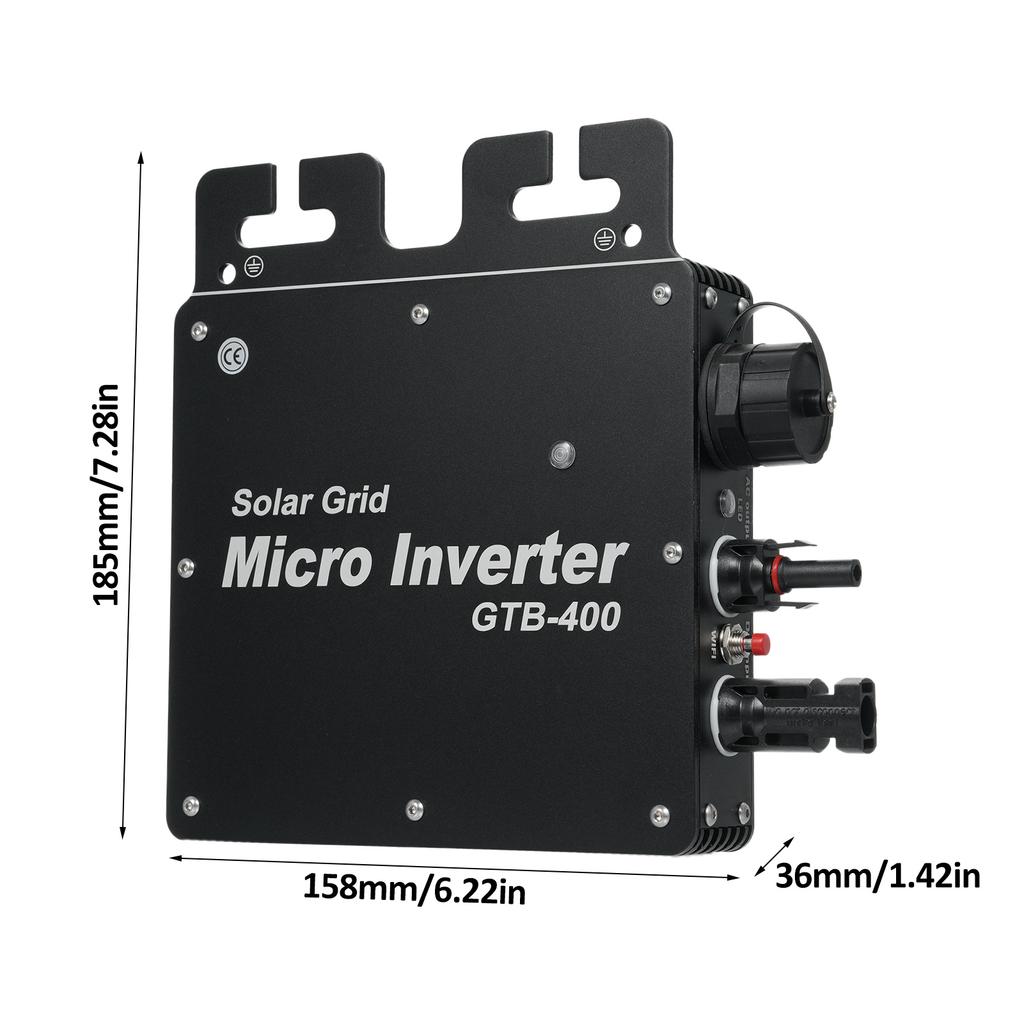 400W Solar Inverter WiFi Control Automatic Identification Power Inverters DC to AC 120V Solar Grid Tie Micro Inverter