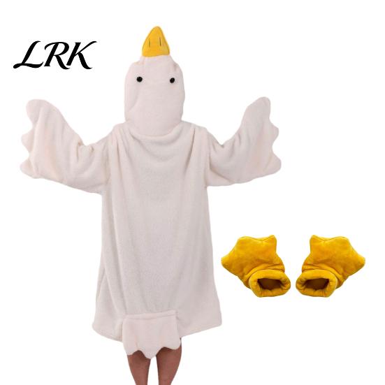 Fleece kapuces pleds, valkājams zoss hoodie