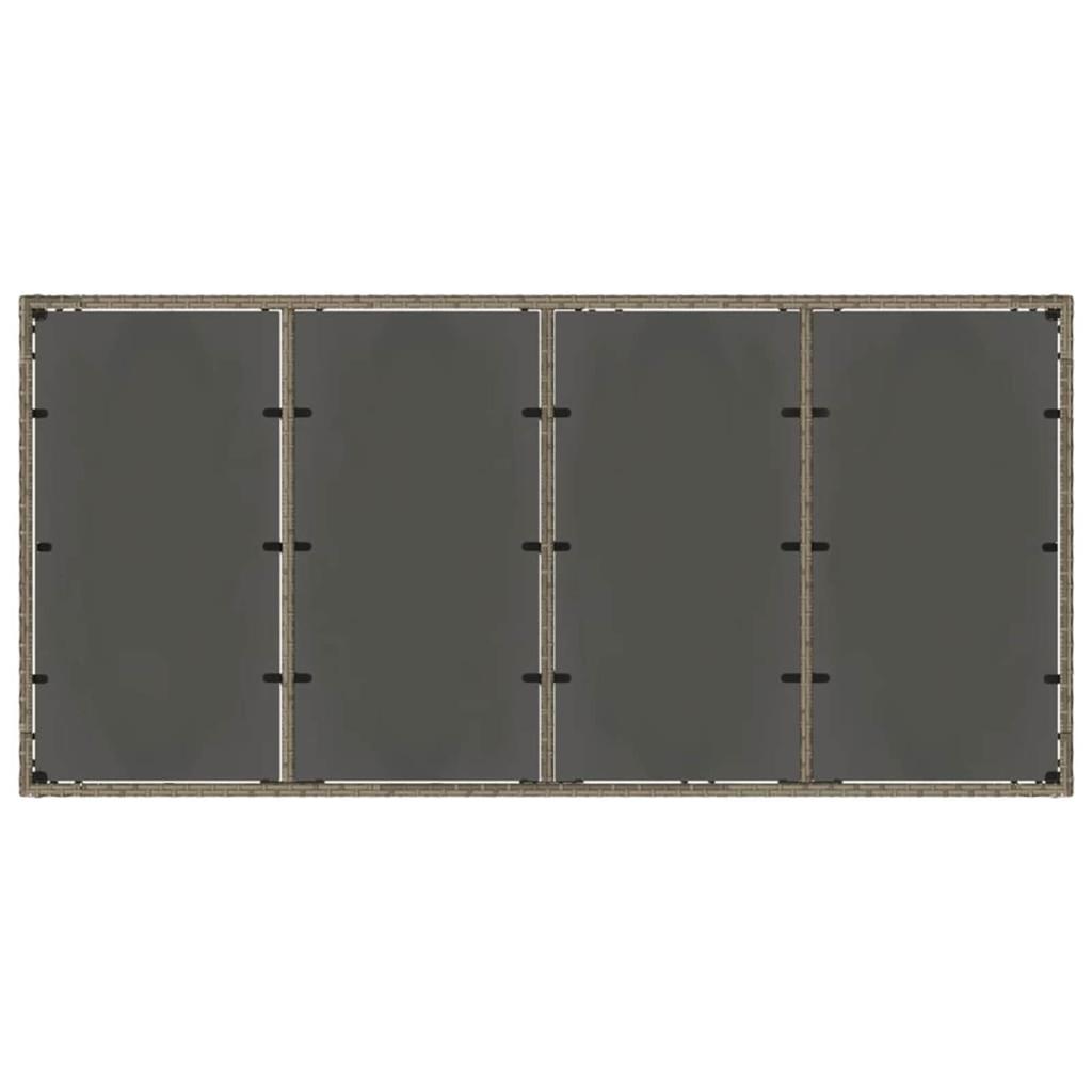 Outdoor Dining Set 9 pcs Grey Poly Rattan