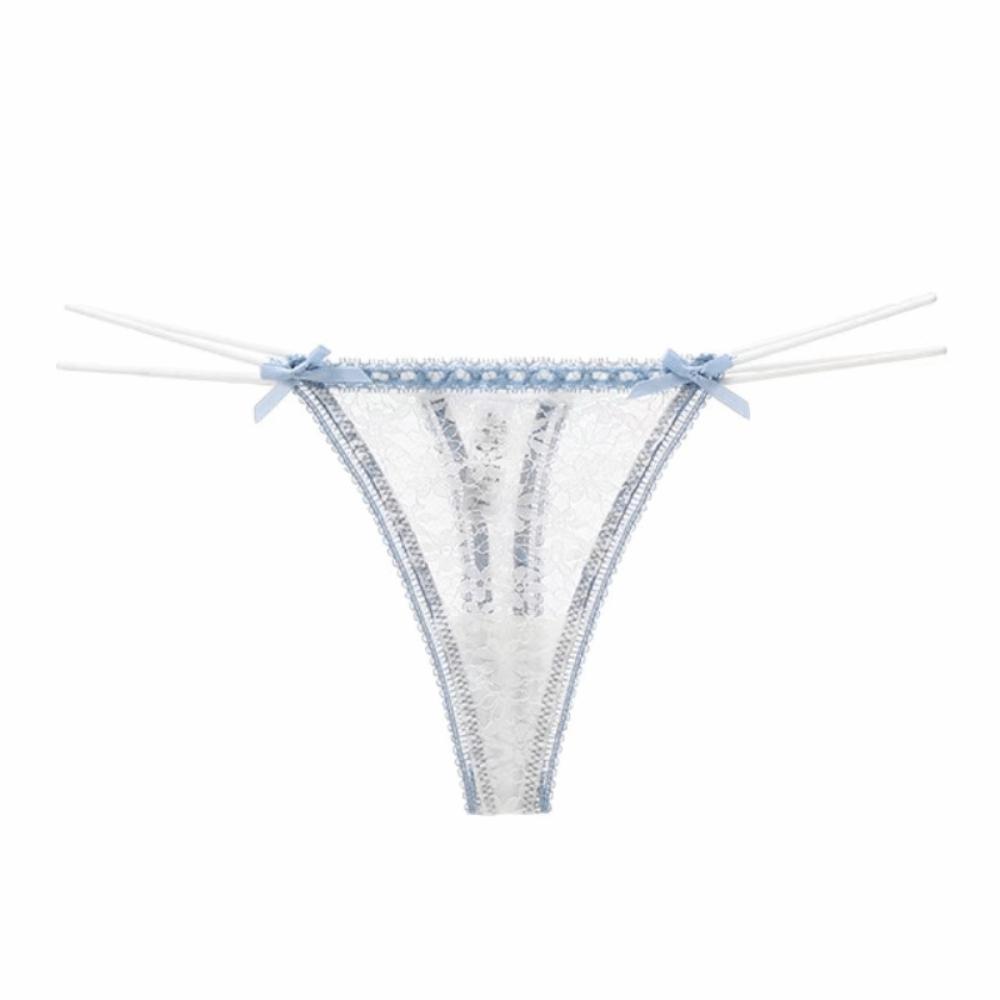 Transparent Underwear for Women Bow Panties Mesh Lace Briefs Lingerie Flower Lace Thong  Girl