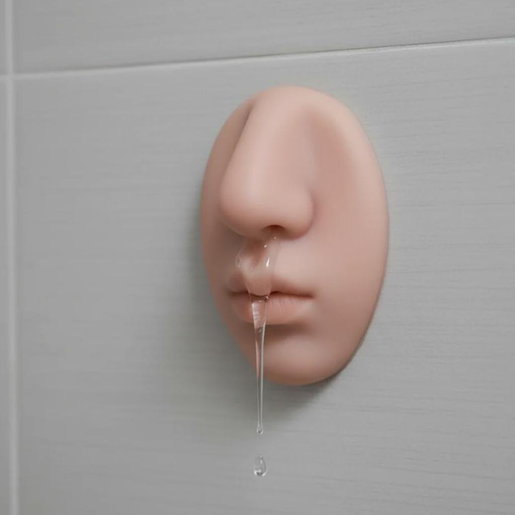Ce distributeur de savon mural amusant et réaliste en forme de nez peut contenir du gel douche, du shampooing ou du savon pour les mains.; Il a un design doux et rechargeable.