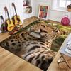 Wild Leopard Print Area Rug Non-Slip Washable Soft Wildlife Floor Mat for Living Room Bedroom Jungle Home Decor