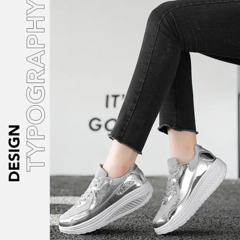 Mesh Breathable Women Casual Sneakers Lace-up Vulcanized Shoes Ladies Platform Sneakers Female Shoes