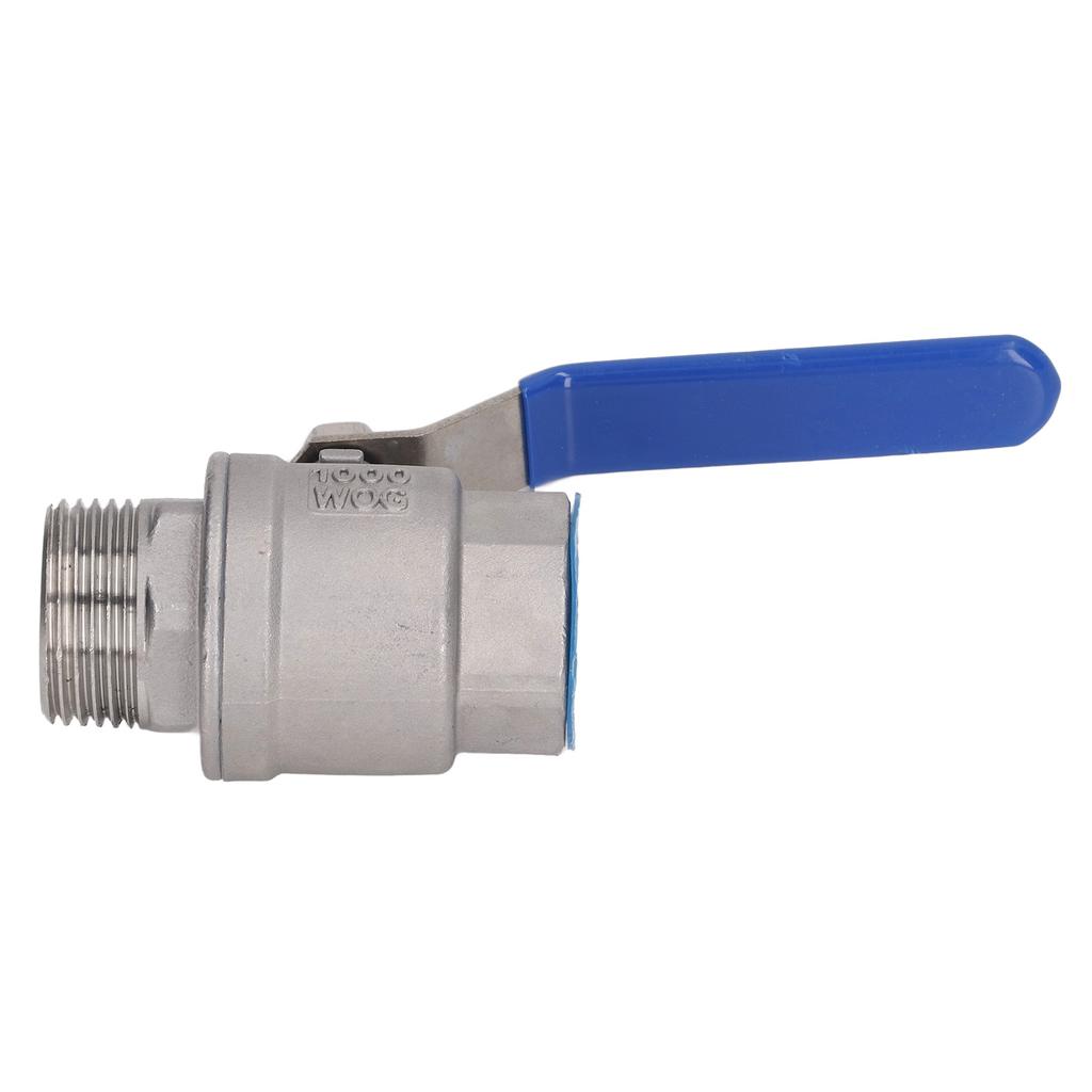 Ball Valve 1in NPT Stainless Steel Straight Ball Valve Fitting Connector for Water Oil