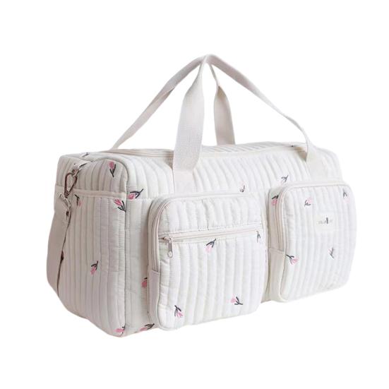 Bolsa de Fraldas Acolchoada Leve Grande Capacidade Padrão de Urso Bolsa para Mamãe com Alças de Ombro Acolchoadas Alça Superior Organizador Espaçoso