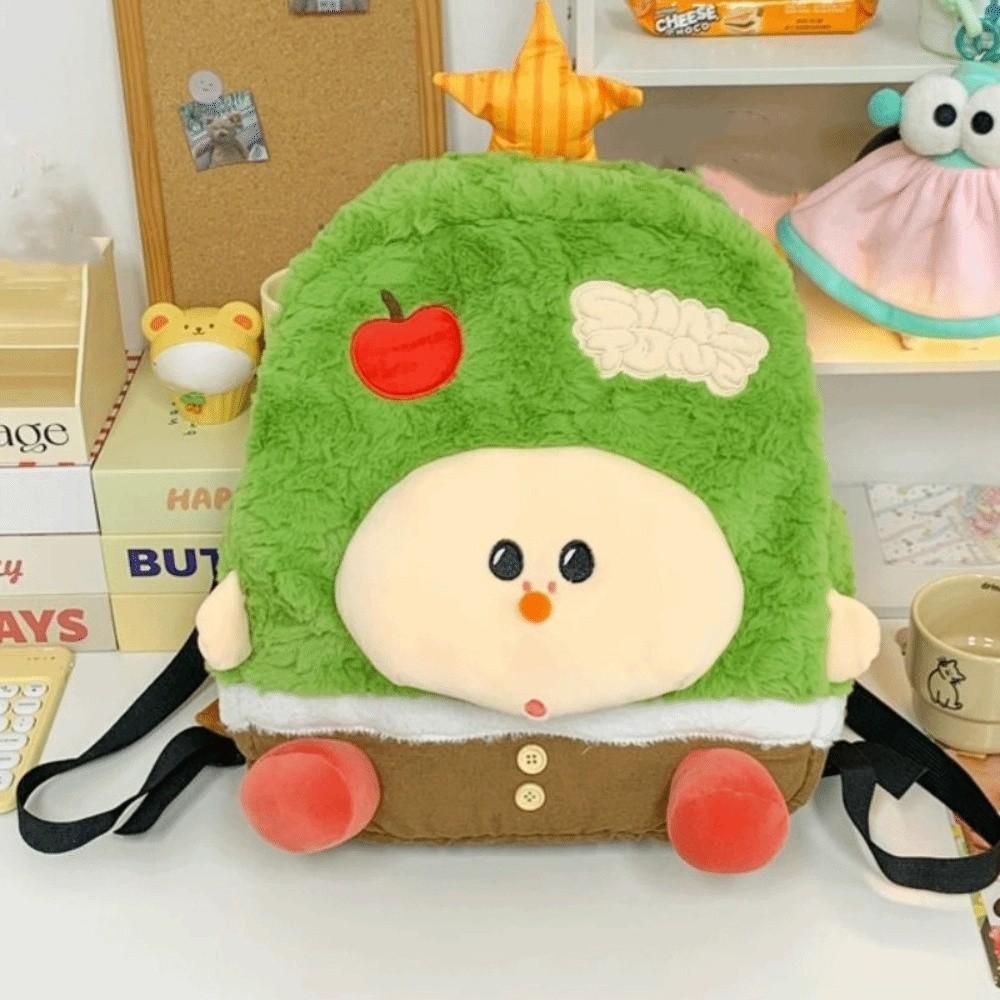 Kawaii Student’s School Bag Casual Plush Shoulder Bag Cute Cartoon Fluffy Backpack  Girls