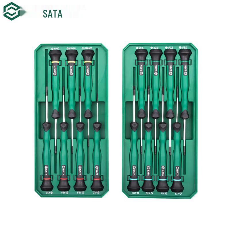 SATA 09317 15-Piece Precision Screwdriver Set 15-Piece Set