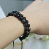Unisex Beaded Bracelet: Tiger Eye, Silver Obsidian, Hematite, Lava Stone, Handmade 8mm Rope