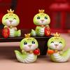 Chinese Spring Festival Ornament Cartoon Snake Statue Figurine Ornament Merry Christmas Decoration 2025 New Year Home Decoration