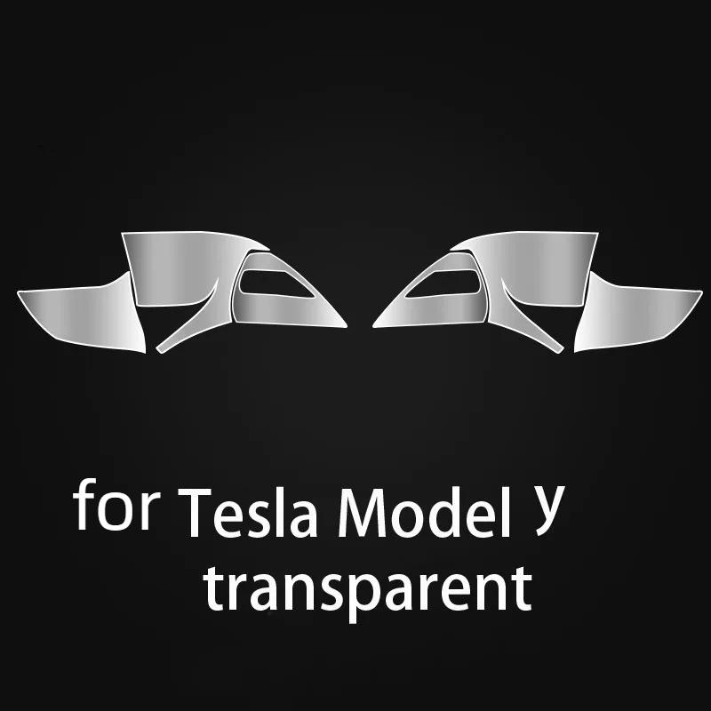 Rear Headlamp Car Styling Sticker For Tesla Model 3/S/Y Headlamps TPU Smoked Black Taillight Protector Film Accessories