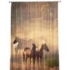 Wild Horse Animal Window Treatment Tulle Modern Sheer Curtains for Kitchen Living Room the Bedroom Curtains Decoration
