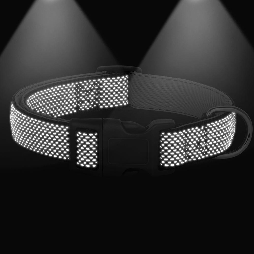 Reflektierendes Nylon Hundehalsband Leichtgewicht Welpen Katzenhalsbänder Nachtsichere Halsbänder für kleine, mittelgroße, große Hunde, Katzen, Chihuahua, Mops