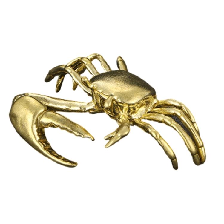 Crabs Statue Figurines Crabs Decors Sculptures Brass Crabs Decorative Objects Table Centerpieces for Home Decorations