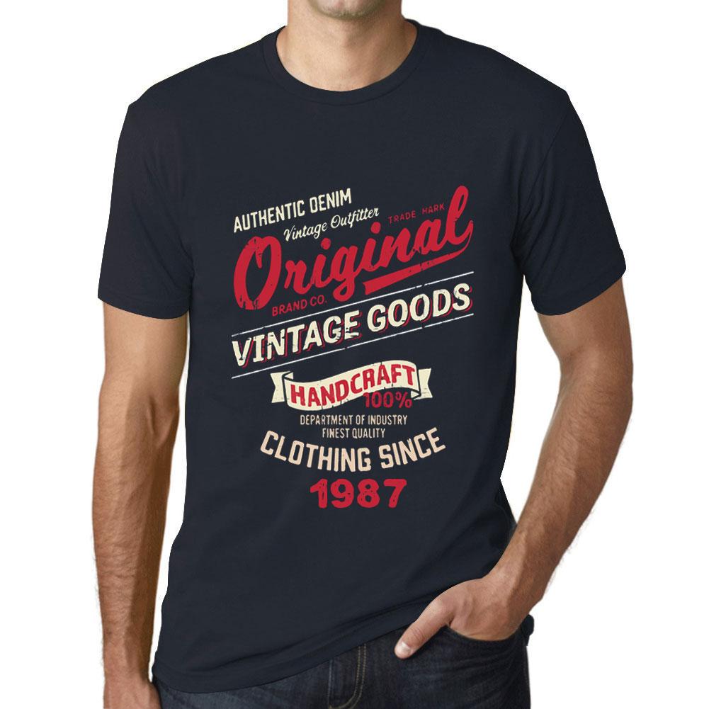 Men’s Vintage Tee Shirt Graphic T Shirt Vintage Goods Since 1987 Navy