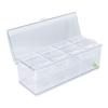 Ice Chilled Condiment Server Plastic Storage Cold Food Container Clear Sauce Caddy Serving Tray Container with Lid 4