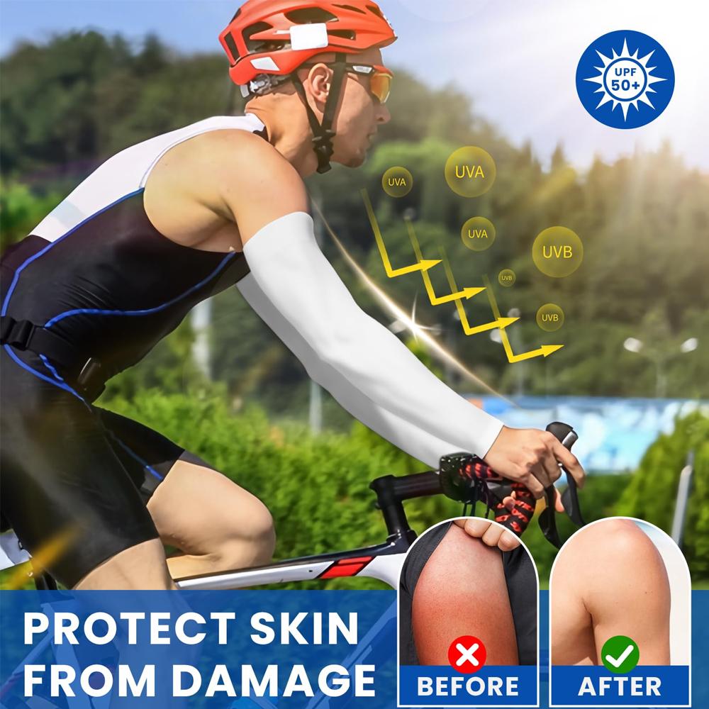 1 Pair Lymphedema Compression Arm Sleeve, 20-30 Mmhg Full Arm Support, Graduated Compression Arm Brace For Swelling, Arthritis