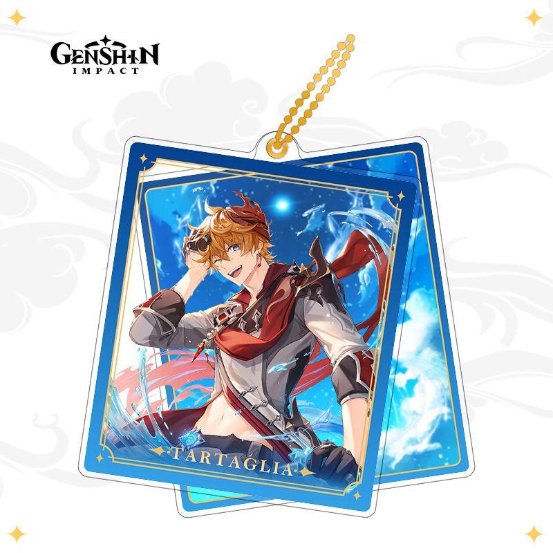 High Quality Genshin Impact Keyring With Double Sided Design