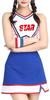 Lady Lazy Cheerleader Short Cute Uniform, Midriff-Baring, Sleeves, Miniskirt, (Small)