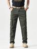 Herren Slim Fit Straight Leg Cargohose - Vielseitige Mehrfach-Taschen Freizeitbekleidung