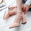 Comfort Gladiator Sandals Women Summer Shoes Casual Classic Elegant Pointed Toe Pink Nude Party Office Shoes Female Large Size