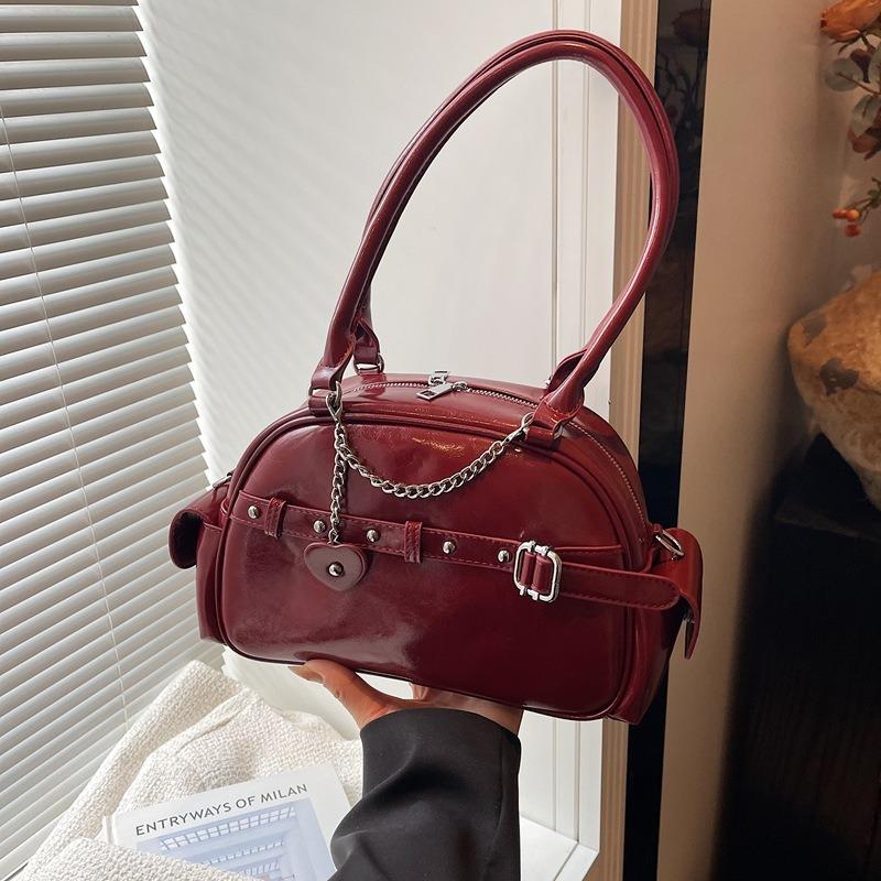 Hand carry high-end bowling bag women's spring and summer new fashion versatile shoulder bag trendy casual messenger bag