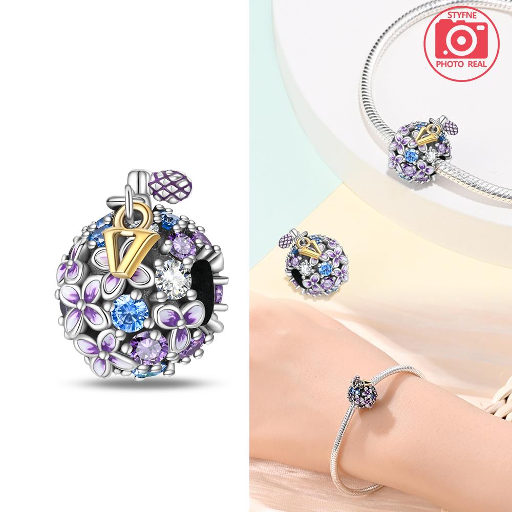 Violet Perfume Water Bottle Beads Copper Colors For Charms Copper Colors Original Bracelet For Jewelry Making