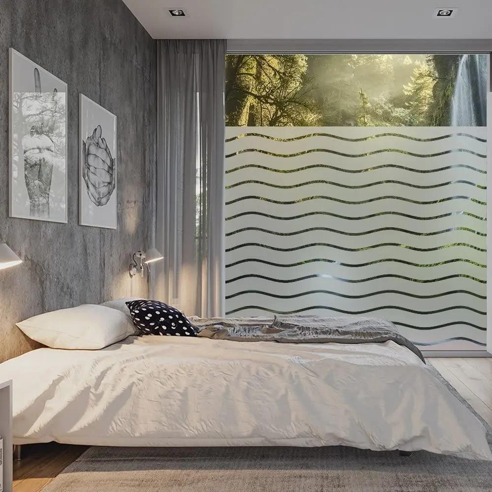 Fönsterfilm Insynsskydd Ljusskydd Icke-klibbig Avtagbar Glasbeklädnad Ogenomskinlig Fönsterdekal Självhäftande Statisk Statisk Klängande Vinylfilm