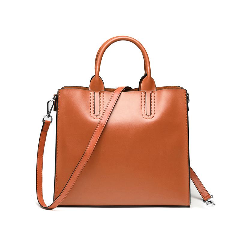 Genuine Leather Women's Large Capacity Tote Bag - 2025 Stylish Versatile Shoulder Handbag