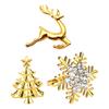 Yousheng Christmas Napkin Rings Alloy Snowflake Elk Tree Napkin Holders Decorative Napkin Rings for Holiday Dining Table Decoration