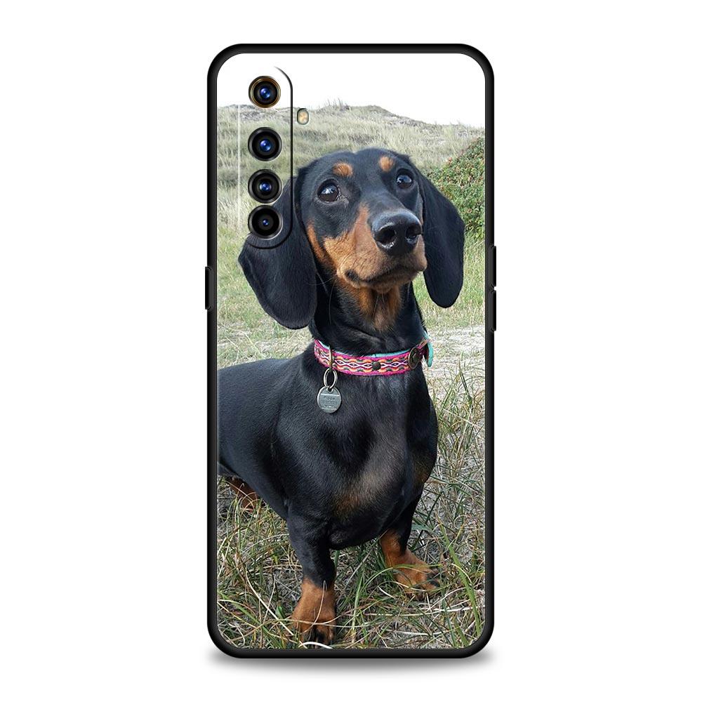 Dachshund Silhouette Dog cute Case For Realme 12 11 10 9 8 5G 7 6 GT5 GT3 GT2 Pro C21 C25 C35 For Realme GT Neo 2 3 3T 5 Cover