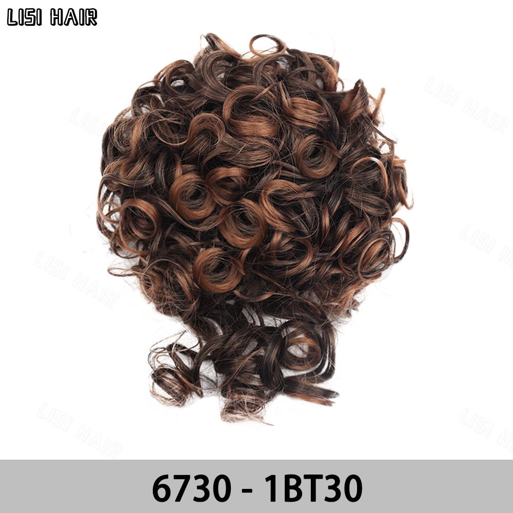MISS WIG Synthetic Messy Bun Short Curly Ponytail Extension Elastic Drawstring Loose Hair Bun Hair Pieces For Women