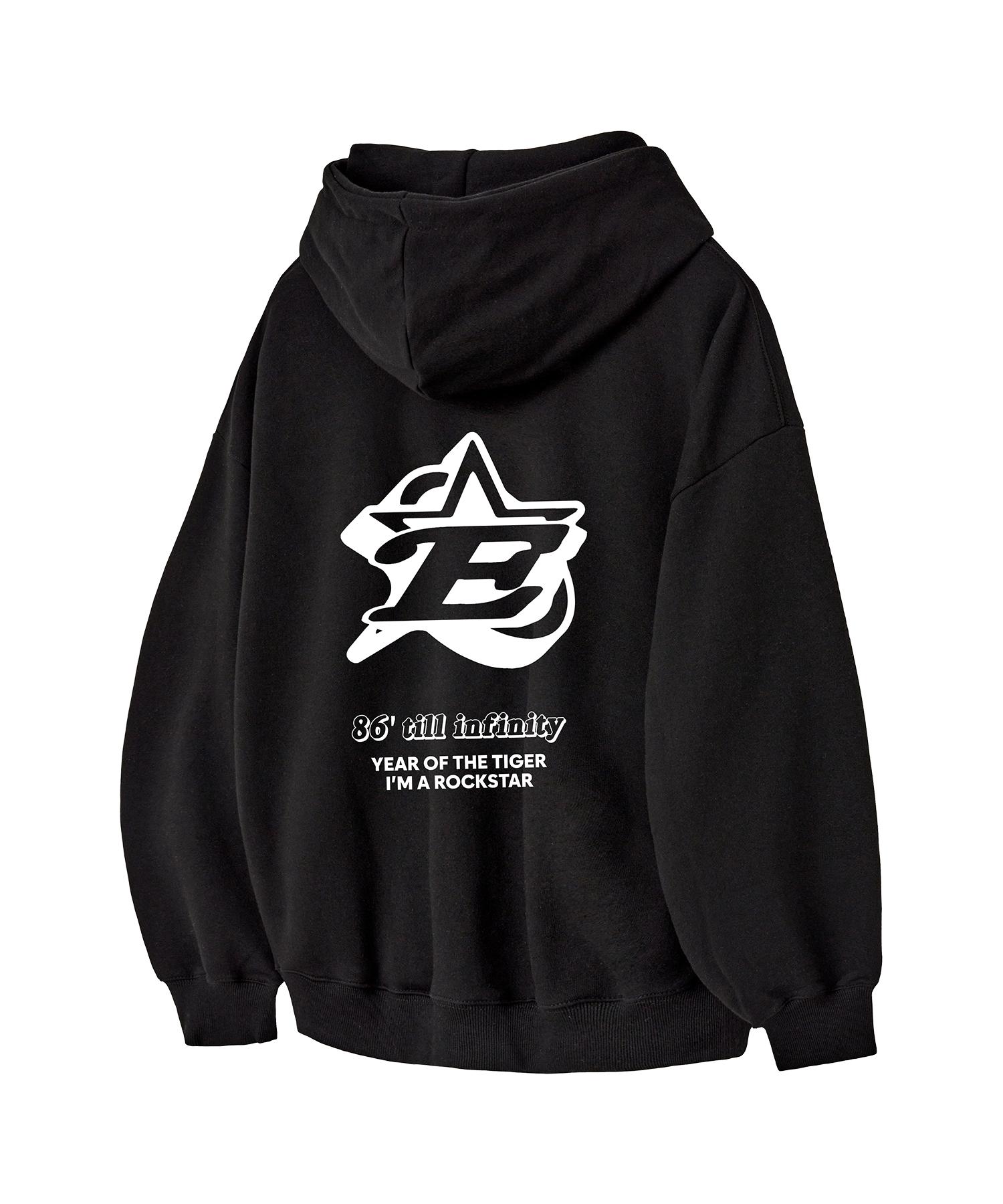 Elimeno El Rockstar Oversized Hoodie Black Black_Fleece/2