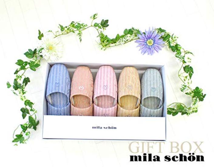 Okamura Gelata Milashon Size and Set of NRAA5900YE Slippers, M, Pink, Blue, Green, Yellow, Orange, 5,