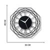 Wall Clock for Home, Office, Living Room, Bedroom, Kids Room and Kitchen (35 X 35 Cm) | Stylish Latest Home Decor | Black Color (Battery Included)