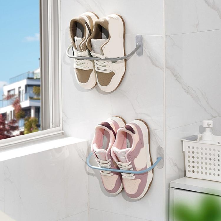 Waterproof Shoe Holder for Showers and Balconies Easy Installation Plastic Shelf Prevents Molds and Slipper Storage