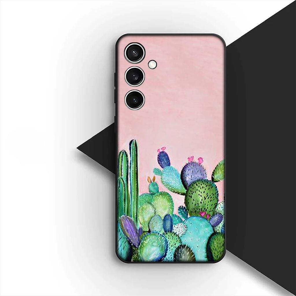 Cactus Wallpaper Phone Case for Samsung Galaxy S20 S22 S21 FE Ultra Plus A07 A17 A15 A16 A25 A57 A37 Protective Cover