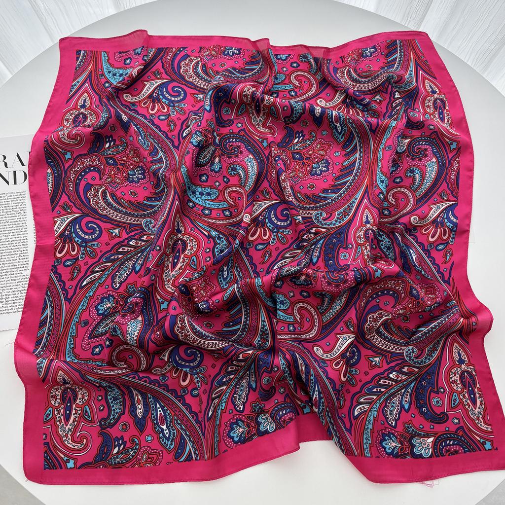 1Pc 70*70Cm Square Scarf Women Luxury Bandana Head Fashion Lady Hair Shawl Wrap Spring Summer Female Neckerchief Hijab