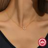 Simple And Versatile S925 Sterling Silver Classic Crescent Element Diamond Fashion Necklace Clavicle Chain