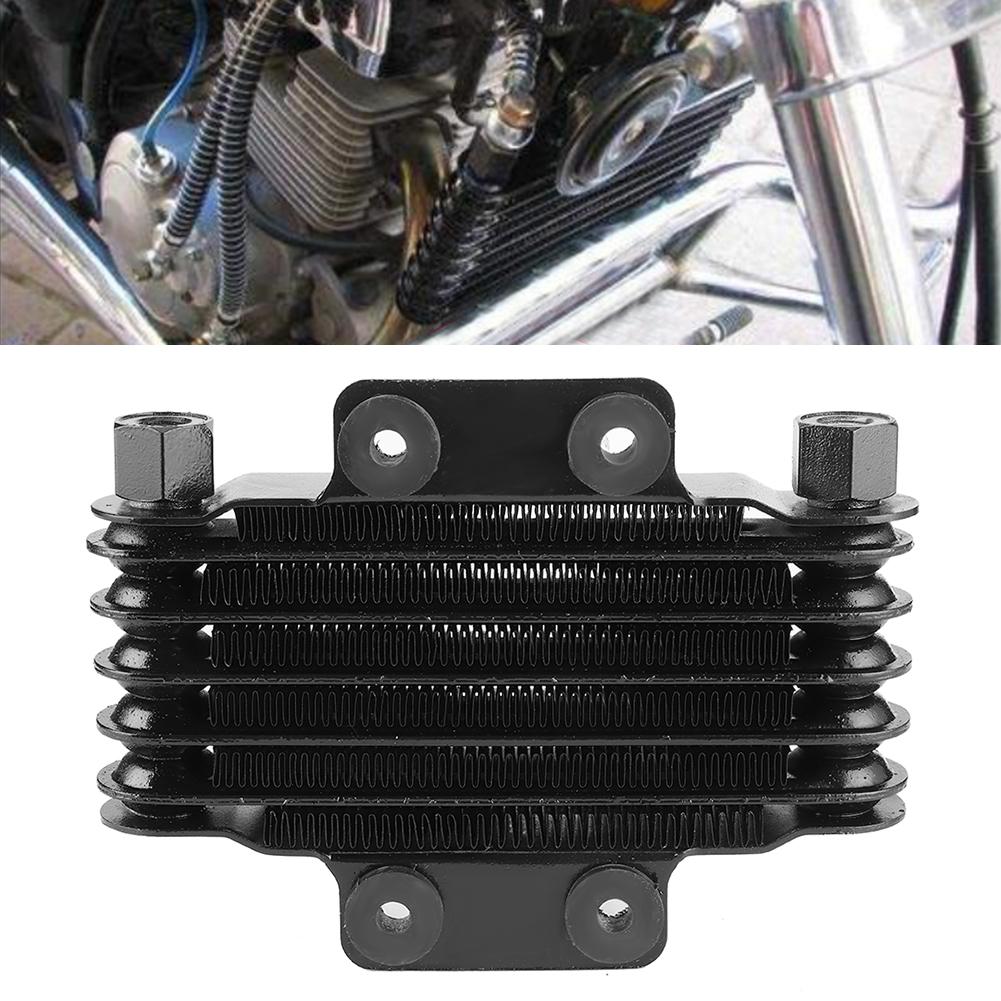 6 Row Engine Oil Cooler Black Cooling Radiator Parts for 125‑250CC Motorcycle Dirt Bike ATV