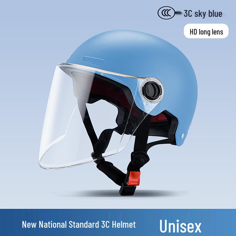 Certified 3C Electric Motorcycle Helmet: Retro, Breathable, All-Season, Lightweight for Men and Women