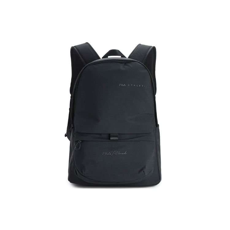 FILA Sports Fitness Large Capacity Fabric Backpack Unisex Backpack Deep-Black A13U311135F-BK Pitch Black,XS