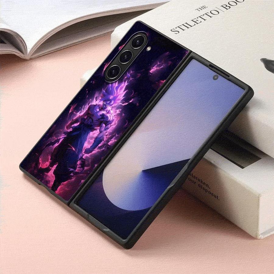 Back Phone Cover Case for Samsung Galaxy ZFold6 Z Fold 7 6 5 4 3 ZFold3 ZFold5 ZFold7 ZFold4 Dragon Ball Goku Powerful
