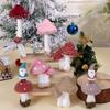 Christmas Mushroom Pendant Desktop Decoration Ornament for Tree Hanging