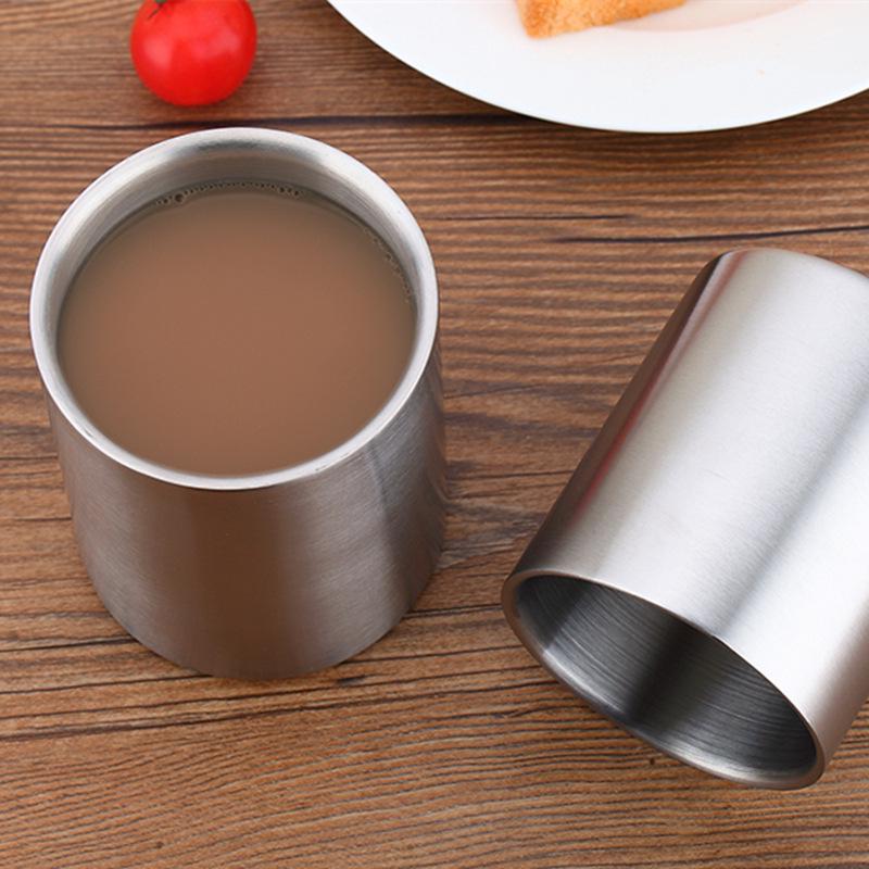 Double-Layer 304 Stainless Steel Handleless Cup for Home, Restaurant, and Hotel Use