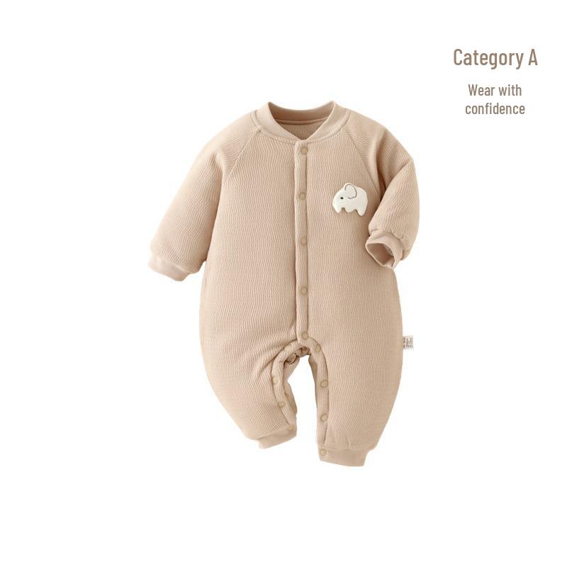 180g Extra Thick Quilted Winter Baby Romper - Pure Cotton, Class A, Warm Onesie