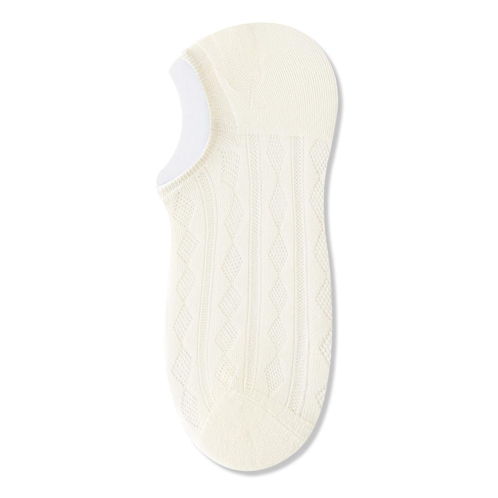 Women's Boat Socks, Thin Summer Breathable and Sweat-absorbing, Shallow-mouthed Invisible Anti-odor Short Socks, Ultra-thin Mesh Cotton Socks