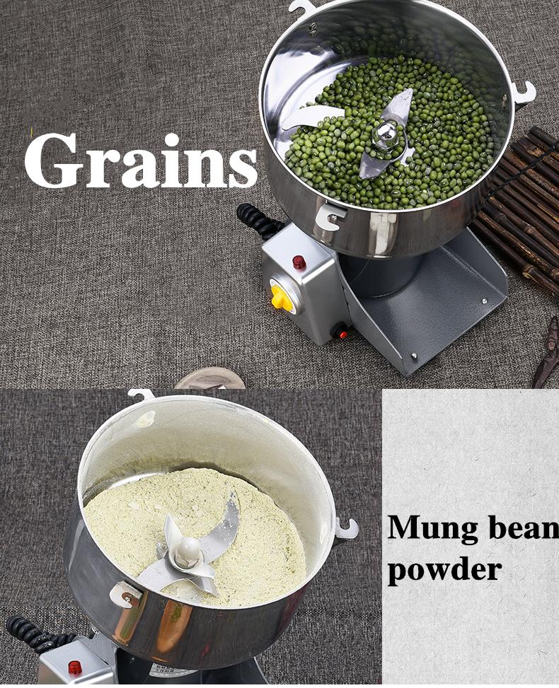 2500G Home Medicine Flour Crusher Dry Food Grinder Mill Grinding Machine Gristmill Grains Coffee Other Dry Foods Household